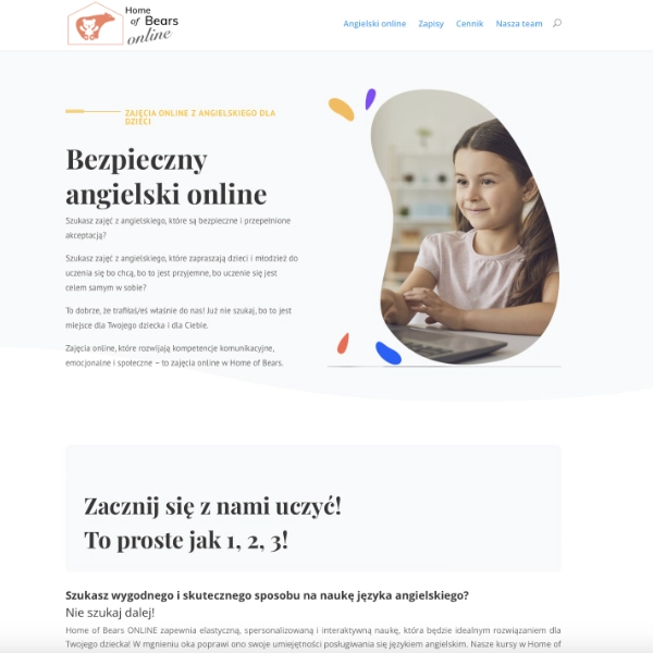 Strona internetowa szkoły online